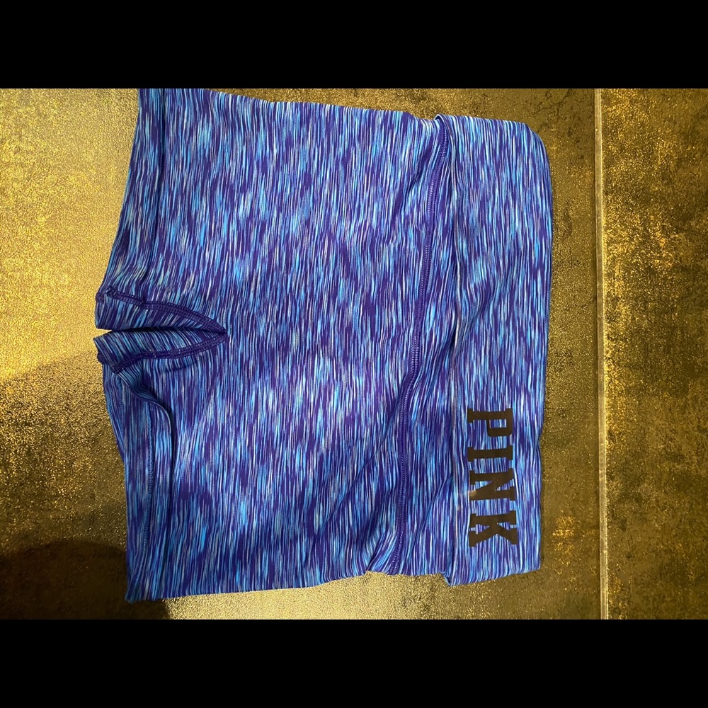 Victoria’s Secret blue fitted yoga bike shorts